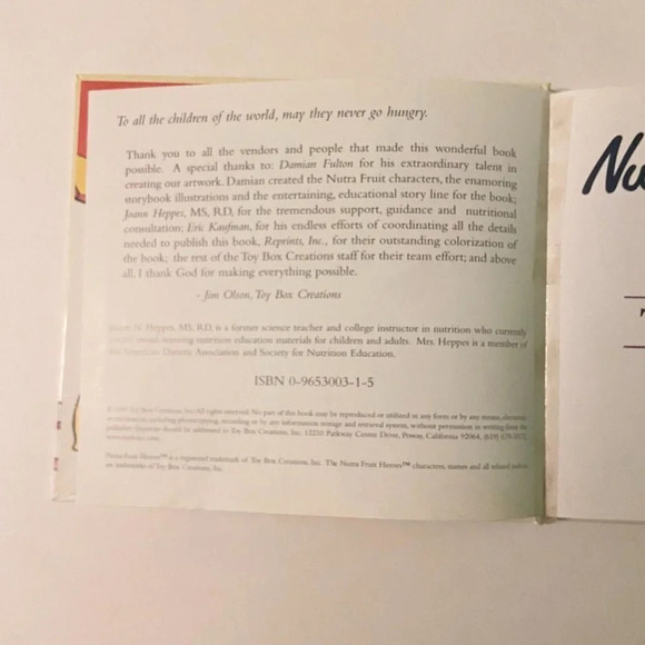 Vintage  1998 Nutra Fruit Heroes to the Rescue Healthy Book For Kids - Picture 7 of 16